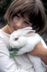 rabbit white child