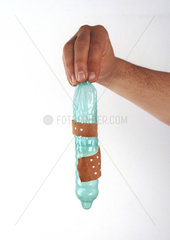 Kaputtes Kondom  Pflaster