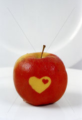 Apfel mit Herz