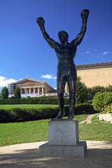 Philadelphia  Statue Rocky alias Silvester Stallone vor dem Museum of Art
