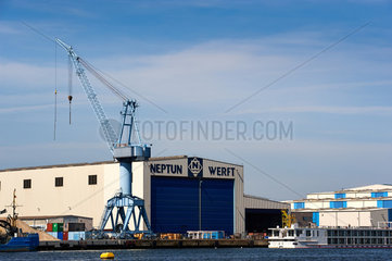 Rostock  Deutschland  Blick auf die Neptun Werft