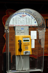 Stettin  Polen  Telefonzelle auf der Hakenterrasse