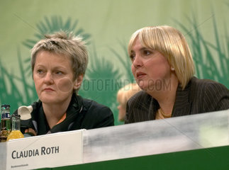 Nuernberg  Deutschland  Claudia Roth und Renate Kuenast (Buendnis 90 / Die Gruenen)