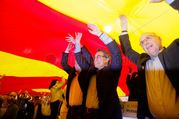 Mataro  Spanien  Politiker Artur Mas bei einer Wahlkampfveranstaltung der Partei CIU