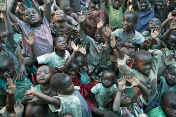 Goma  Demokratische Republik Kongo  Kinder im Fluechtlingslager Shasha