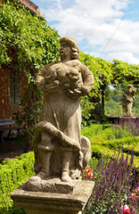 Rothenburg ob der Tauber  Deutschland  Skulpturen im Burggarten