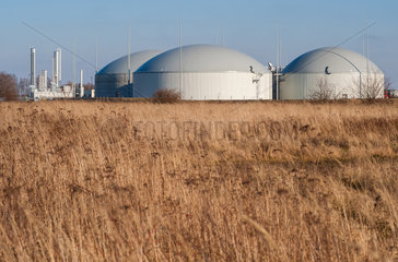 Vehlefanz  Deutschland  Aussenaufnahme einer Biogasanlage