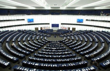 Strassburg  Frankreich  Plenarsaal im Europaparlament