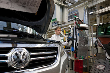 Wolfsburg  Deutschland  VW-Werk  Produktion des Golf 6 und des Tiguan