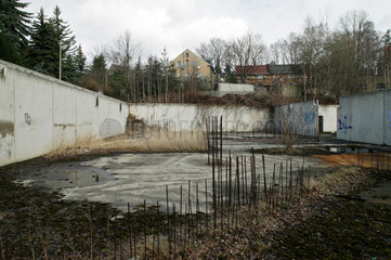 Freiberg  Deutschland  seit Jahren verwahrloste Baustelle