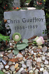 Berlin  Deutschland  Grab von Chris Gueffroy  dem letzten Toten an der Berliner Mauer