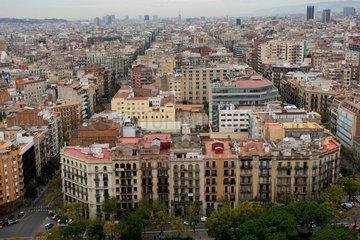 Barcelona  Spanien  die Aussicht auf Barcelona von der Kathedrale Sagrada Familia aus