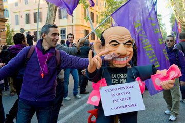 Rom  Italien  Demonstration gegen Silvio Berlusconi