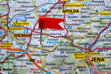 Berlin  Deutschland  das Reiseziel ist Thueringen mit Weimar  Jena und Apolda