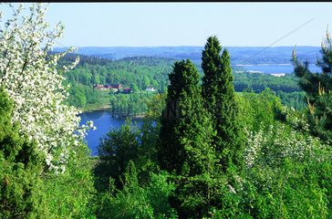 Flen  Schweden  Landschaft an einem See