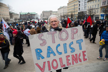 Posen  Polen  Demonstration von Oppositionellen gegen Rassismus