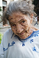 Havanna  Kuba  Portrait einer aelteren Dame