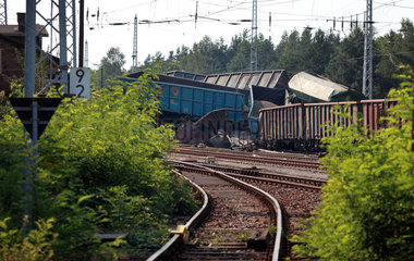 Hosena  Deutschland  Eisenbahnunglueck in Brandenburg