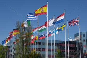 Luxemburg  Flaggen der EU-Mitgliedslaender