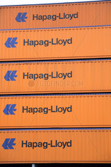 Rendsburg  Deutschland  Container von Hapag-Lloyd