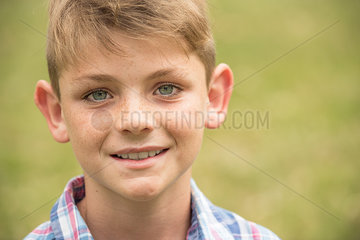 Boy smiling cheerfully  portrait