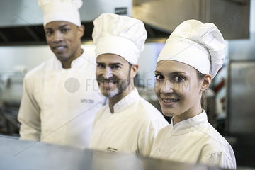 Chefs in commercial kitchen