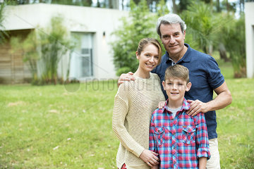 Family together outdoors  portrait