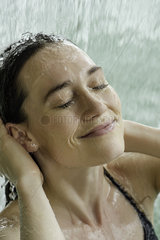 Woman bathing