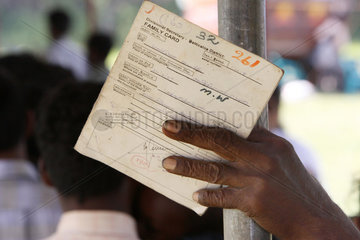 Batticaloa  Sri Lanka  Registrierung von IDPs