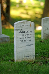 Arlington  USA  Grabstein auf dem Nationalfriedhof Arlington
