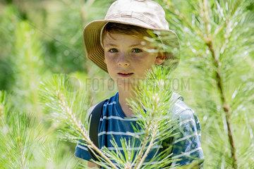 Boy in woods  portrait