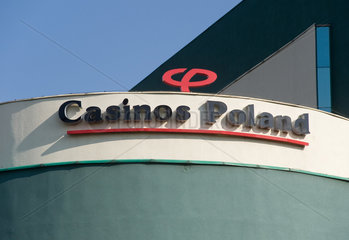 Breslau (Wroclaw)  Polen  Schriftzug Casinos Poland