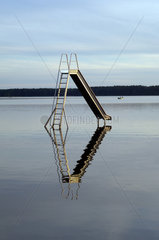 Userin  Deutschland  Wasserrutsche auf dem Useriner See