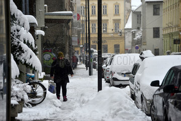 SLOVENIA-LJUBLJANA-SNOW