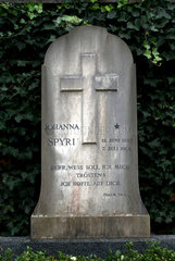 Zuerich  Schweiz  das Grab der Schriftstellerin Johanna Spyri