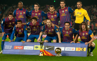 Barcelona  Spanien  Mannschaftsfoto des FC Barcelona