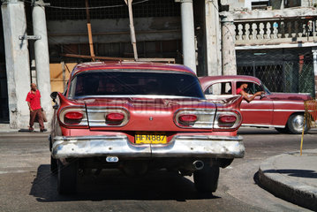 Havanna  Kuba  Oldtimer im Zentrum von Havanna
