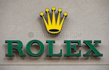 Berlin  Deutschland  Logo der Uhrenmarke Rolex