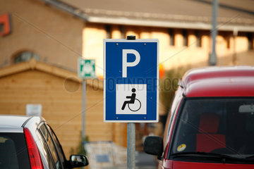 Berlin  Deutschland  Behindertenparkplatz