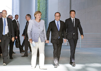 Merkel + Hollande + Renzi