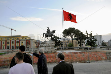 Tirana  Albanien  der Skanderbeg-Platz in Tirana