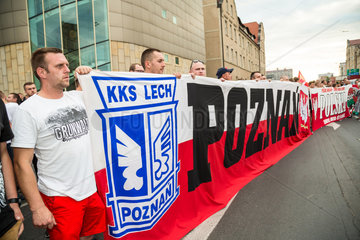 Posen  Polen  Aufmarsch am 60. Jahrestag des Posener Aufstands