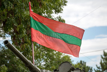 Bender  Republik Moldau  transnistrische Fahne