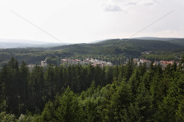 Marienbad  Tschechische Republik  Panoramablick vom Hamelika Aussichtsturm