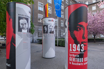 Berlin  Deutschland  Erinnerungssaeulen fuer ermordete Berliner Juden