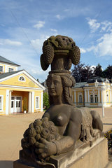 Franzensbad  Tschechische Republik  Skulptur einer Sphinx