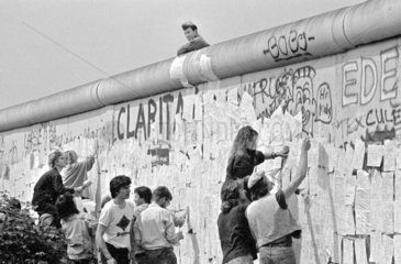 Berliner Mauer. Protestaktion