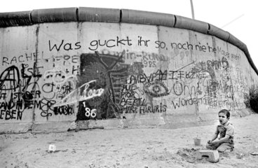 Berliner Mauer in Kreuzberg  1986