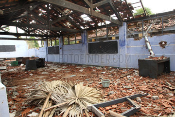 Kurinchamunai  Sri Lanka  zerstoerte Schule