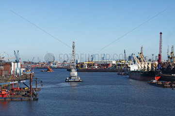Hamburg  Deutschland  Uebersicht vom Hamburger Hafen
